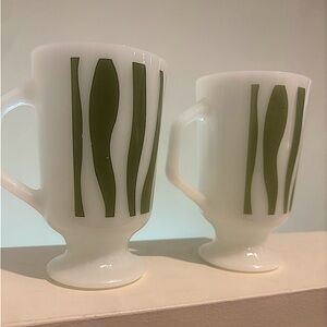 Fire King Zebra Stripe Mugs